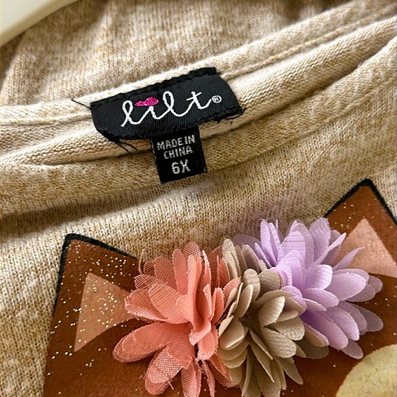 Lilt Foxy Sweater Tulle Kids Dress size 6x in Good Used Condition - Picture 4 of 7